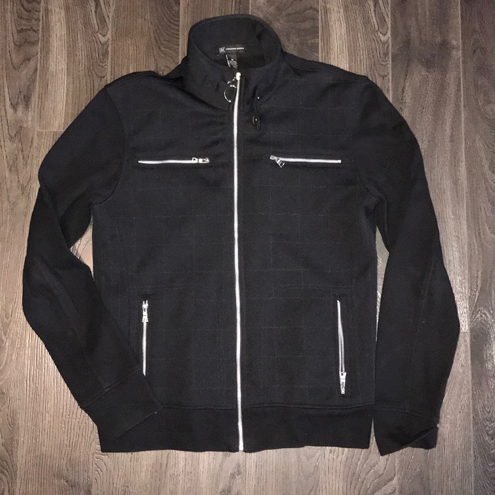 Black chrome zipper jacket - casual